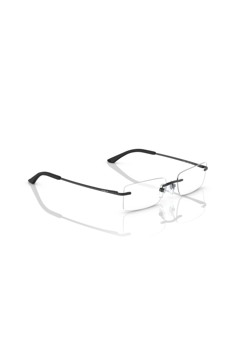 Vogue Men's Matte Black Cushion Frame Eyeglasses - Image 4